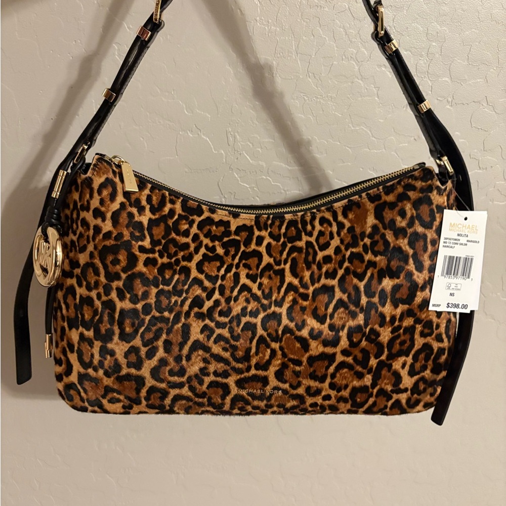 Michael Kors Brown Leopard Shoulder Bag